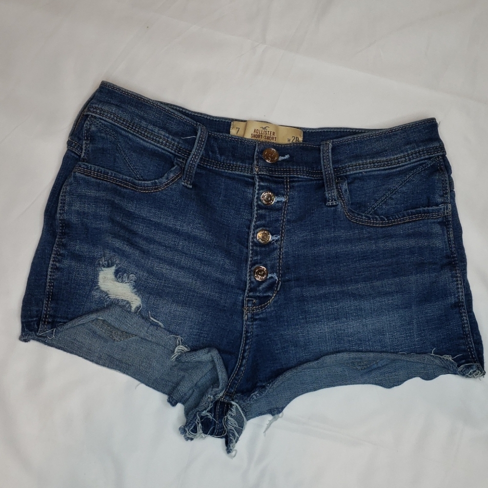 Hollister High Rise Button Fly Short Shorts